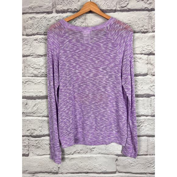 DISNEY PARKS Womens L Purple Minnie Mouse Sunglasses Lightweight Stretch Sweater - Picture 3 of 9